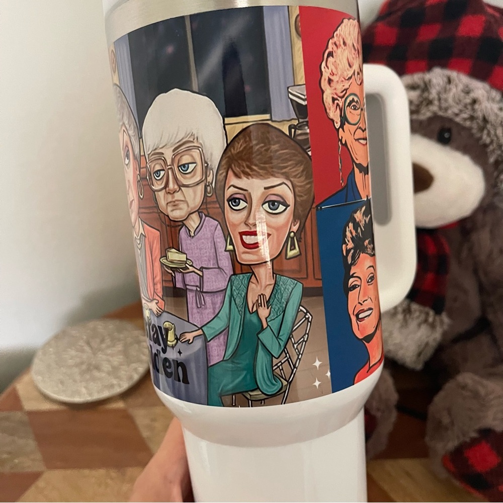 TV Show Golden Girls 40 oz Tumbler/Water bottle/Mug with handle and straw.Birthd - Picture 6 of 9
